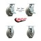 Service Caster 6 Inch Thermoplastic Rubber Caster Set with 2 Brakes/Swivel Lock 2 Rigid SCC SCC-30CS620-TPRBF-TLB-BSL-2-R-2 - alternate 6